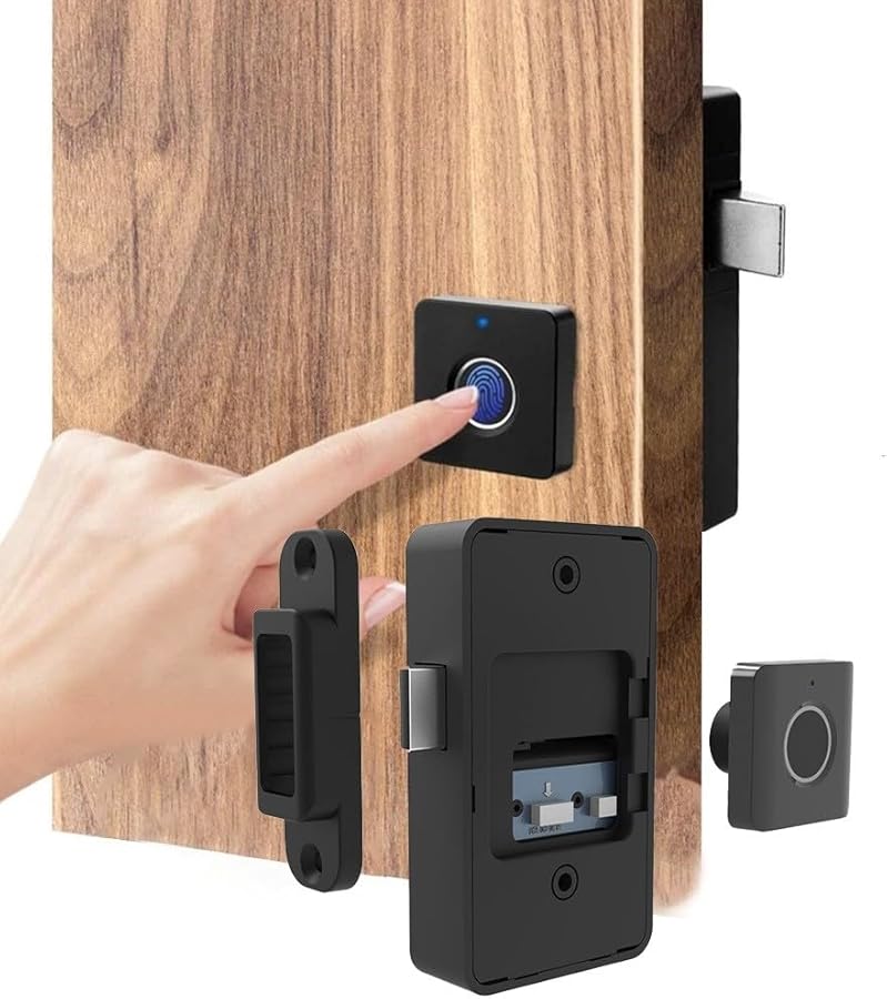 Smart Biometric Fingerprint Cabinet Lock 20 Fingerprints Keyless Privacy Drawer Wardrobe Child Safety Electric Lock - Image 2
