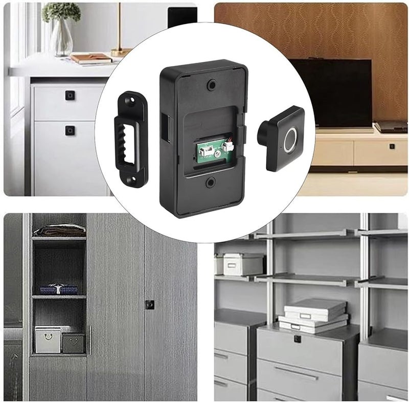 Smart Biometric Fingerprint Cabinet Lock 20 Fingerprints Keyless Privacy Drawer Wardrobe Child Safety Electric Lock - Image 4