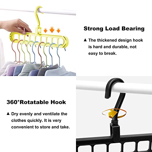 HEYHOUSE Closet Organizers and Storage,College Dorm Room Essentials,Pack of 10 Multifunctional Organizer Magic Space Saving Hangers with 9 Holes Storage Organization for Wardrobe Closet - Image 3