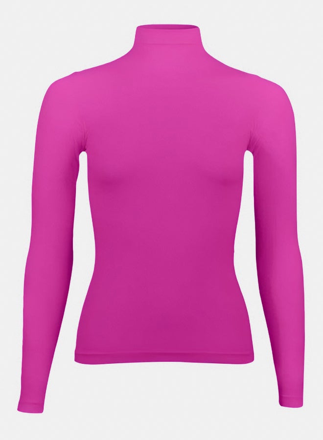 Silvy Lycra Celina High Long Sleeves High Neck Top For Women - Image 1