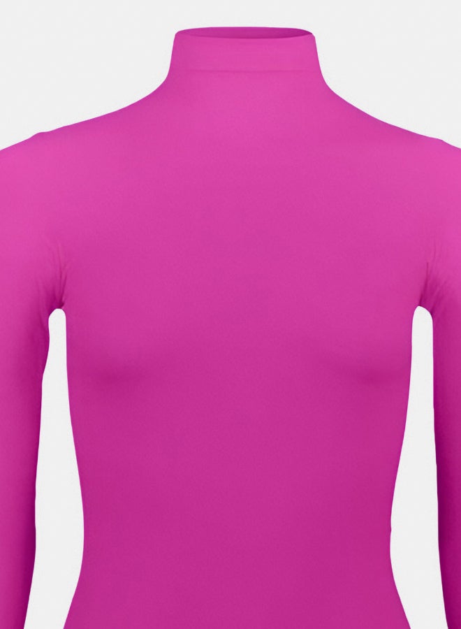 Silvy Lycra Celina High Long Sleeves High Neck Top For Women - Image 2