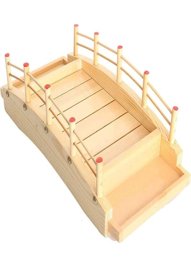 BOLLAER Arch Bridge Sushi Boat, Sushi Tray Sushi Bridge Arched Bottom Sushi Sashimi Container Wooden Arched Bridge Sushi Plate Serving Boat Plate for Restaurant or Home - Image 1