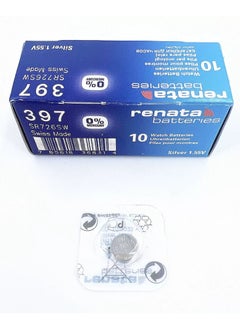 Renata Renata 397 Watch Battery (SR726SW), Silver Oxide 1.55V Battery, Pack of 10 Batteries  - Image 4