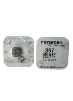 Renata Renata 397 Watch Battery (SR726SW), Silver Oxide 1.55V Battery, Pack of 10 Batteries  - Image 2