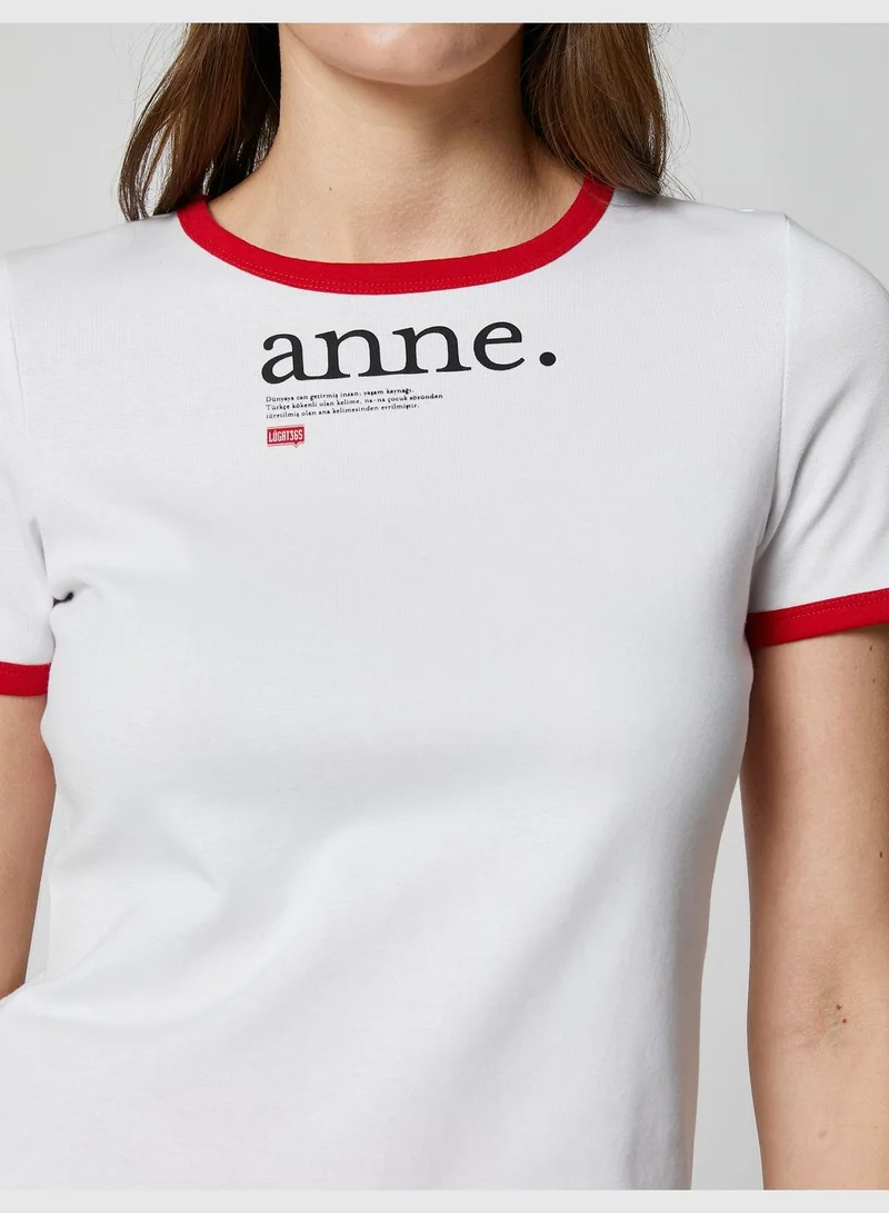 كوتون Lûgat365 Licensed Binding Detail T-Shirt