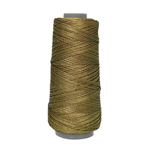 Embroiderymaterial 0.5 MM Thick Metallic Zari Threads for Jewellery Making, Bracelet Making, Aari Work, Embroidery Work, Dori/Rope, Safe to use in Machine (274 Meters/Antique Gold Color) - Image 1