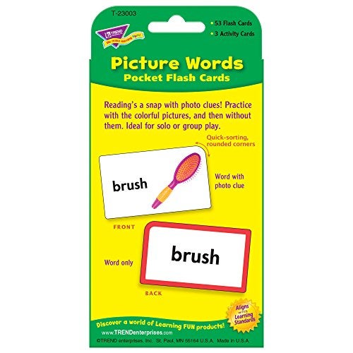 Trend Enterprises Picture Words Pocket Flash Cards - Image 4