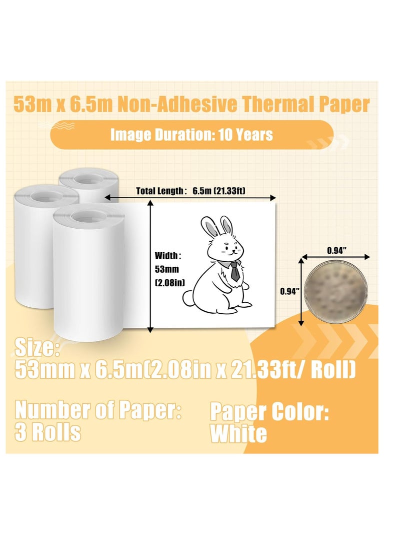 AIMO Therma Paper Black on White 53mmx6.5m 3 pices - Image 2