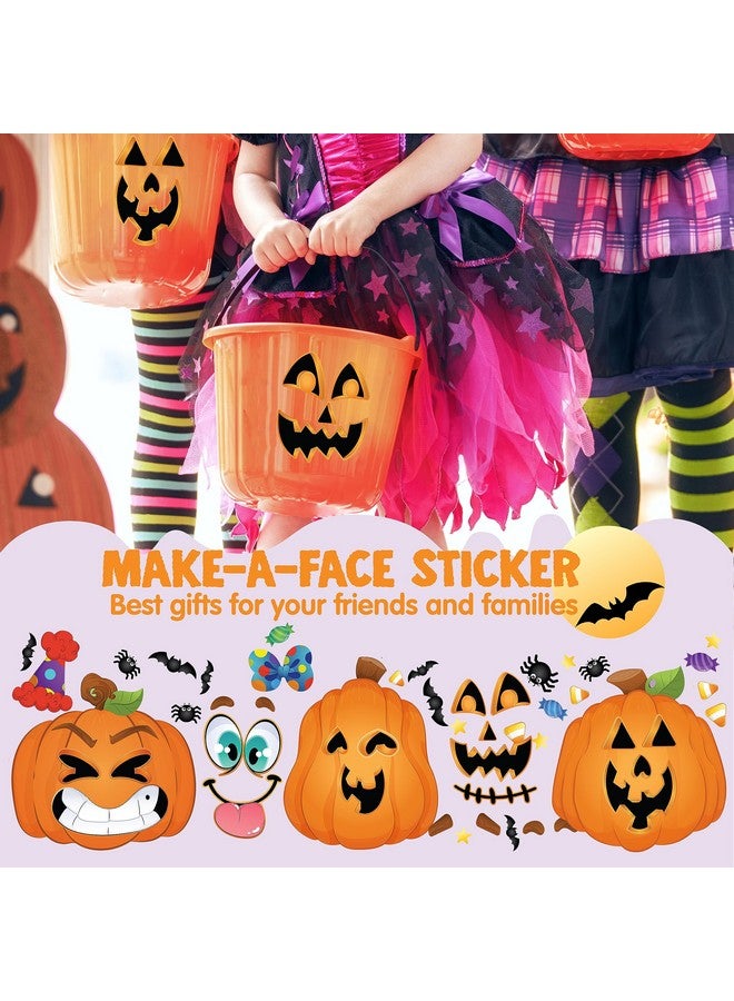 JOYIN 36 PCS Halloween Pumpkin Stickers, Party Favor for Kids, Art Crafts Party Supplies, Pumpkin Decorating Face Sticker Sheets with 9 Designs, Halloween Goodies Classroom Activities Games - Image 4