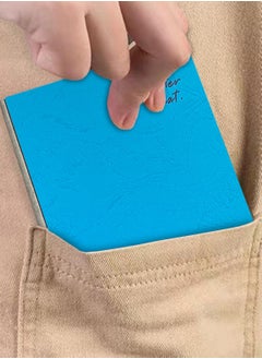 Excefore Portable Watercolor Sketchbook, 3.9x3.9 Inch Mini Square Notebook, 62 Pages of Textured Watercolor Drawing Papers, 300 GSM (140lb) Art Paper, Sky Blue Cover  - Image 2