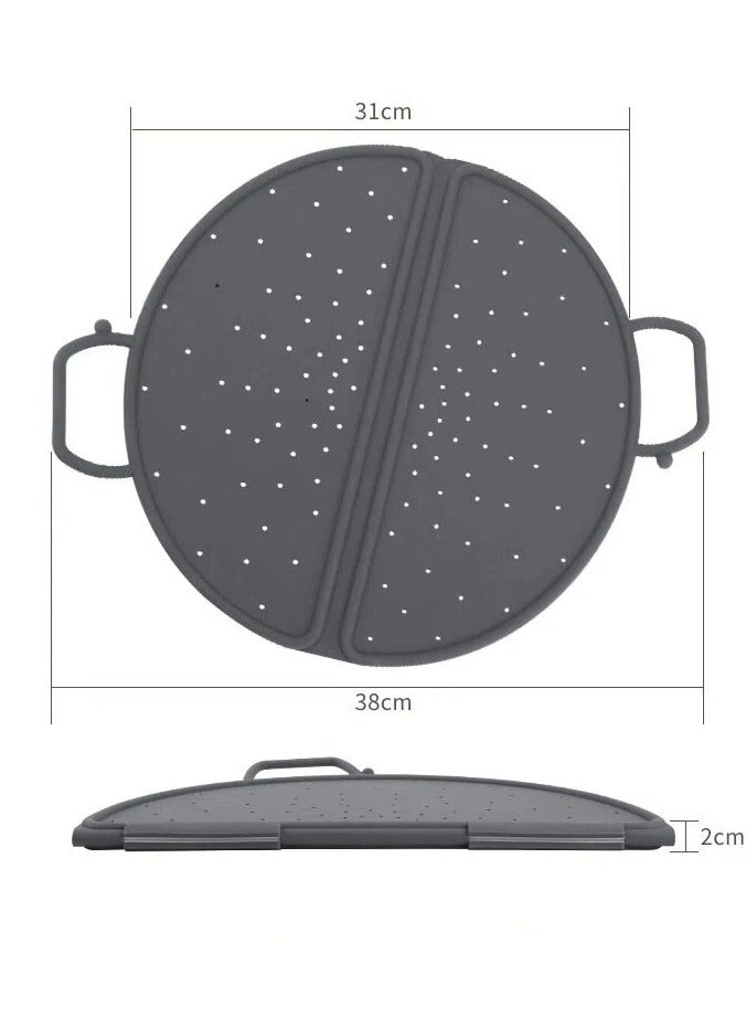 general Silicone Collapsible Steamer Rack with Handle - Heat Resistant Foldable Steaming Rack for Pots Pans - Image 4