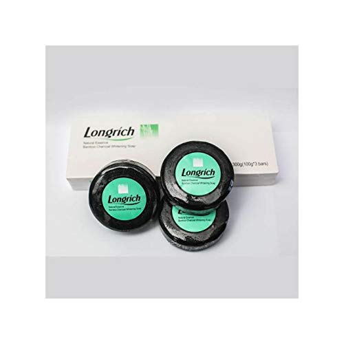 Bamboo Charcoal Soap Black SoapBrightening Soap for Fighting Pimples Acne 3 Bars