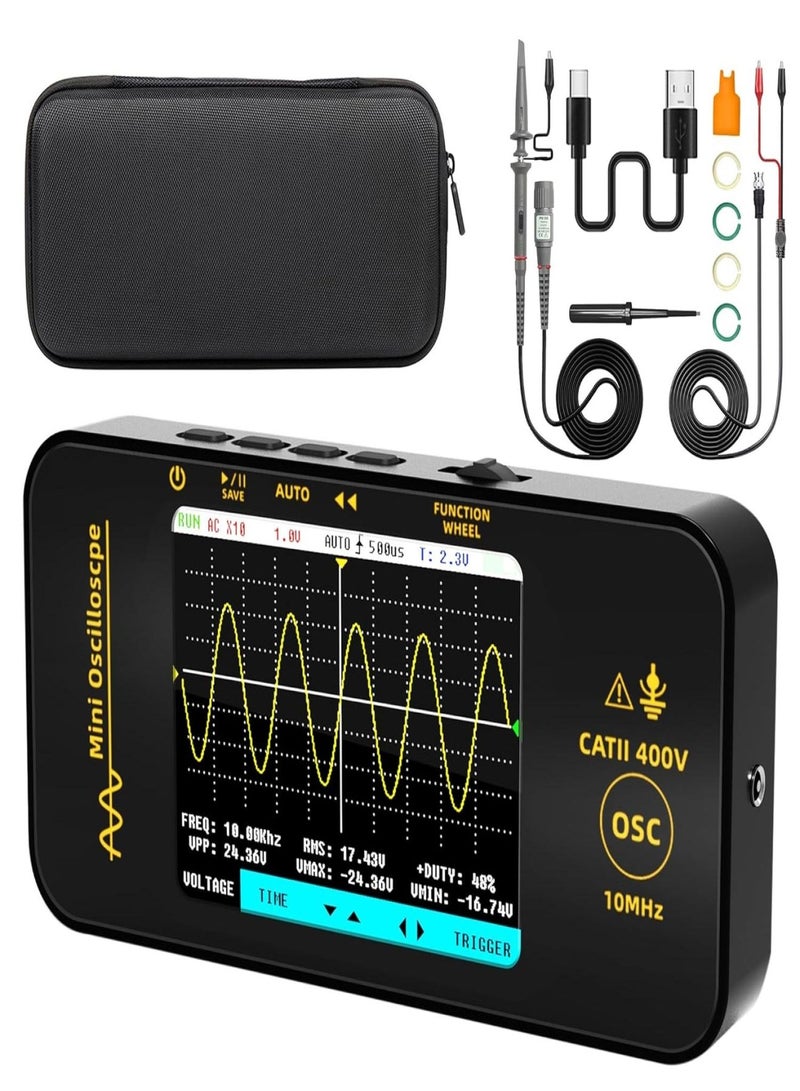 بي سايد BSIDE OT3 راسم الذبذبات المحمول بشاشة TFT مقاس 3.2 بوصة راسم الذبذبات الرقمي المحمول بنطاق ترددي 10 ميجا هرتز راسم الذبذبات للسيارات معدل أخذ العينات 48 مللي ثانية وظيفة التشغيل تلقائي/تناظري/فردي - Image 1