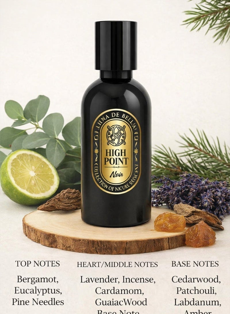 Linea De Bella Highpoint Collection Noir EDP 30ML | Luxury Perfume for Men | Long Lasting Amber Perfume for Men with Woody - Image 2