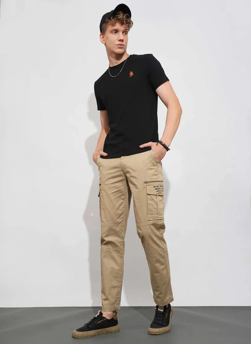 Being Human CREAM Men Classic Cargos Trousers for Men | Best Price UAE