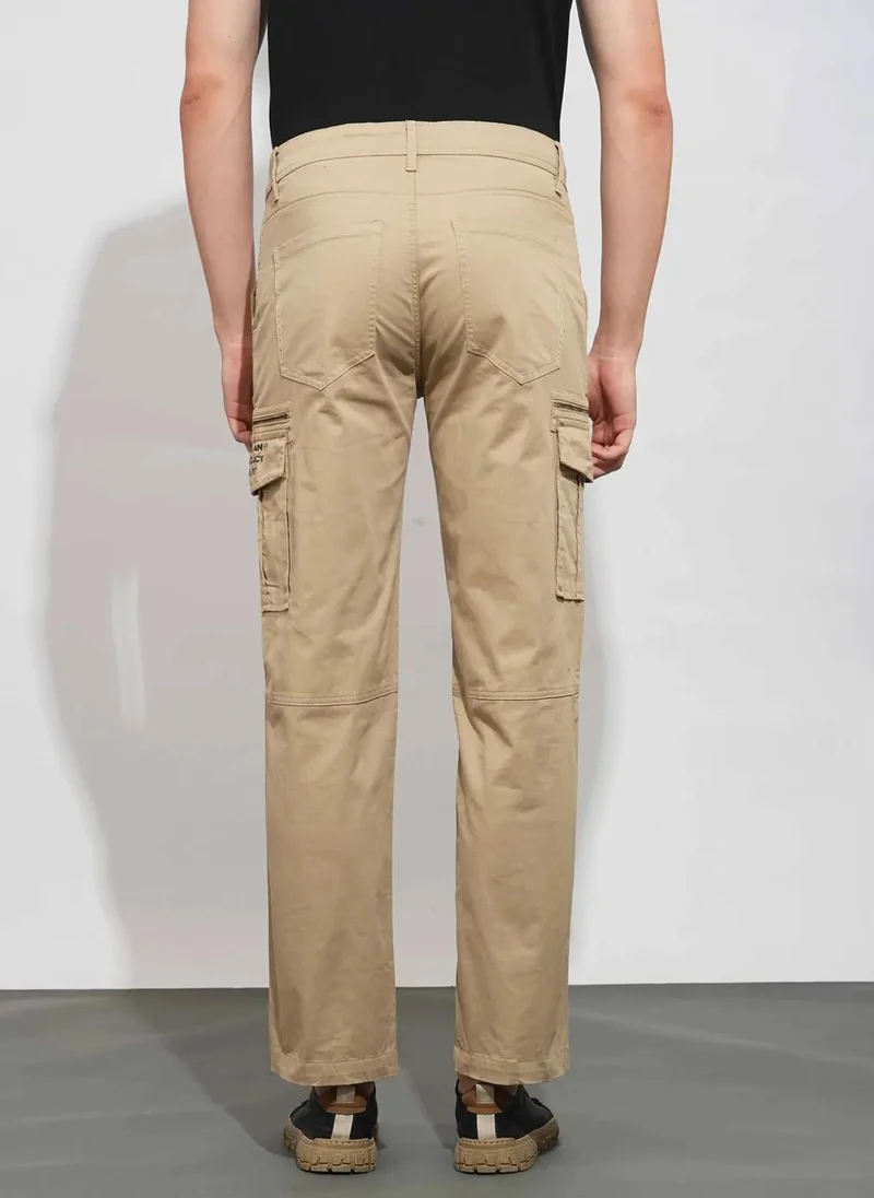 Being Human CREAM Men Classic Cargos Trousers for Men | Best Price UAE