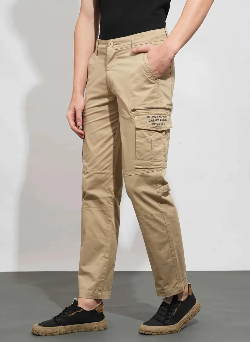 Being Human CREAM Men Classic Cargos Trousers for Men | Best Price UAE
