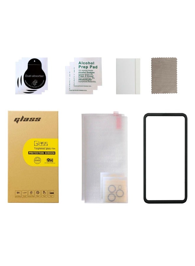 اليشمك قطعتان من واقي الشاشة الزجاجي المقوى لهاتف iPhone 15 Pro Max + قطعتان من مجموعة واقي عدسة الكاميرا، طبقة زجاجية عالية الدقة صلابة 9H مقاومة للخدش (معلبة، ملحقات التثبيت متضمنة) - Image 2