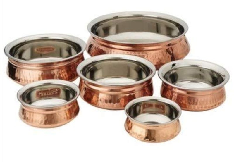 Ukal UKAL Stainless Steel Copper Hammered Handi 