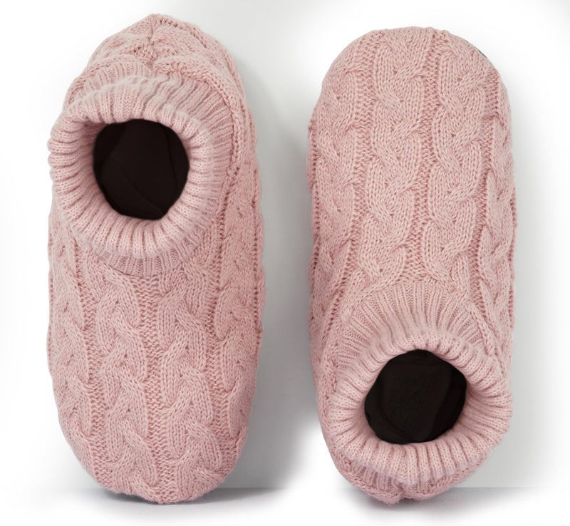 BenSorts Slipper Socks for Women Thick House Sock with Grippers Shoes with Anti-Skid Bottom Soles Pink Size 8.5 9.5 10.5 - Image 5