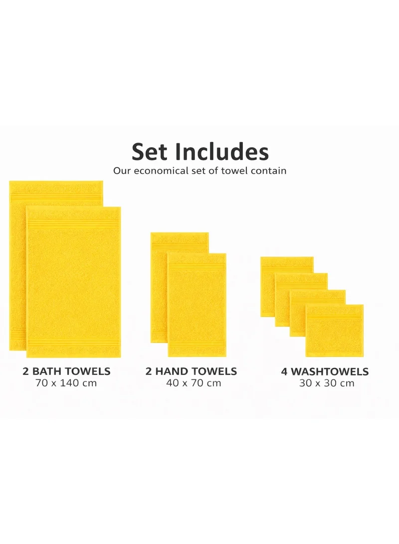 Bliss Casa Bliss Casa - 8 Pieces Towel Set - 2 Bath Towels, 2 Hand Towels, and 4 Washcloths, 600 GSM Ring Spun Cotton Highly Absorbent Towels for Bathroom, Shower Towel