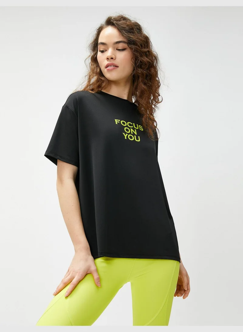 كوتون Oversized Sport T-Shirt Printed
