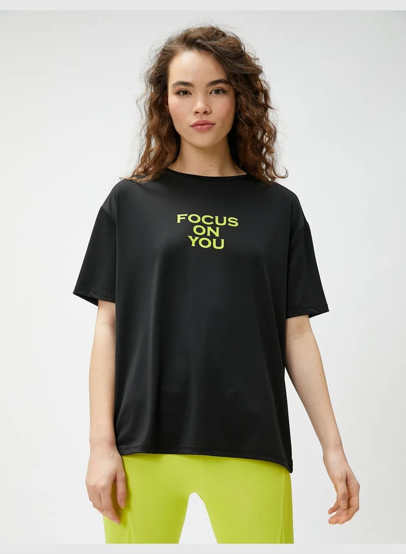 كوتون Oversized Sport T-Shirt Printed