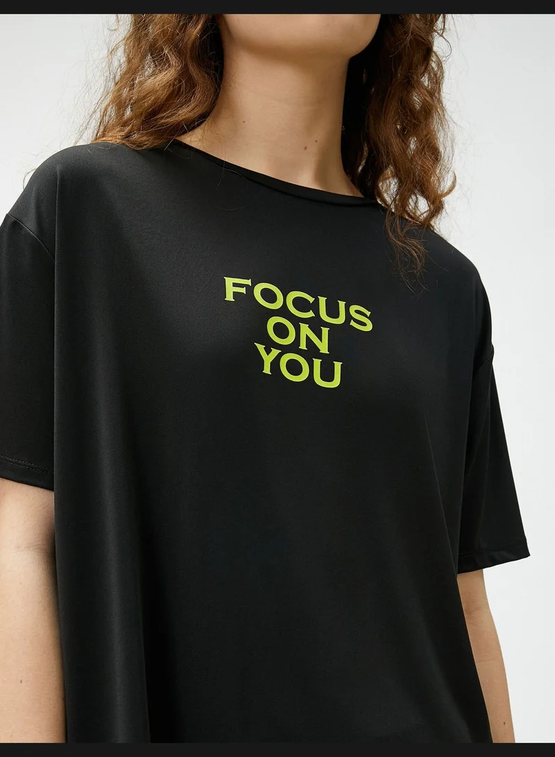 كوتون Oversized Sport T-Shirt Printed