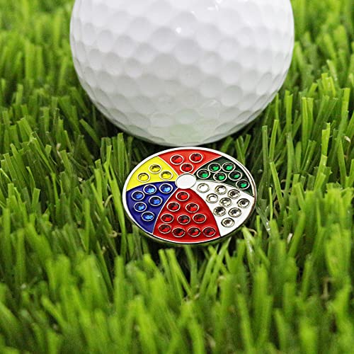 PINMEI Lot of 10 Golf Ball Markers Assorted Patterns, Soft Enamel Technique, Dia 24.4MM (Beach Series) - Image 2