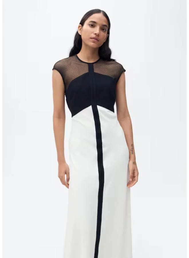 MANGO Panel Maxi Dress
