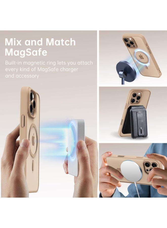 ACLIX Clear Magnetic Case for iPhone 11 Pro Max, Compatible with MagSafe, Plating Luxury Cover, Clear Soft TPU Shockproof Protective Phone Case (Brown) - Image 3