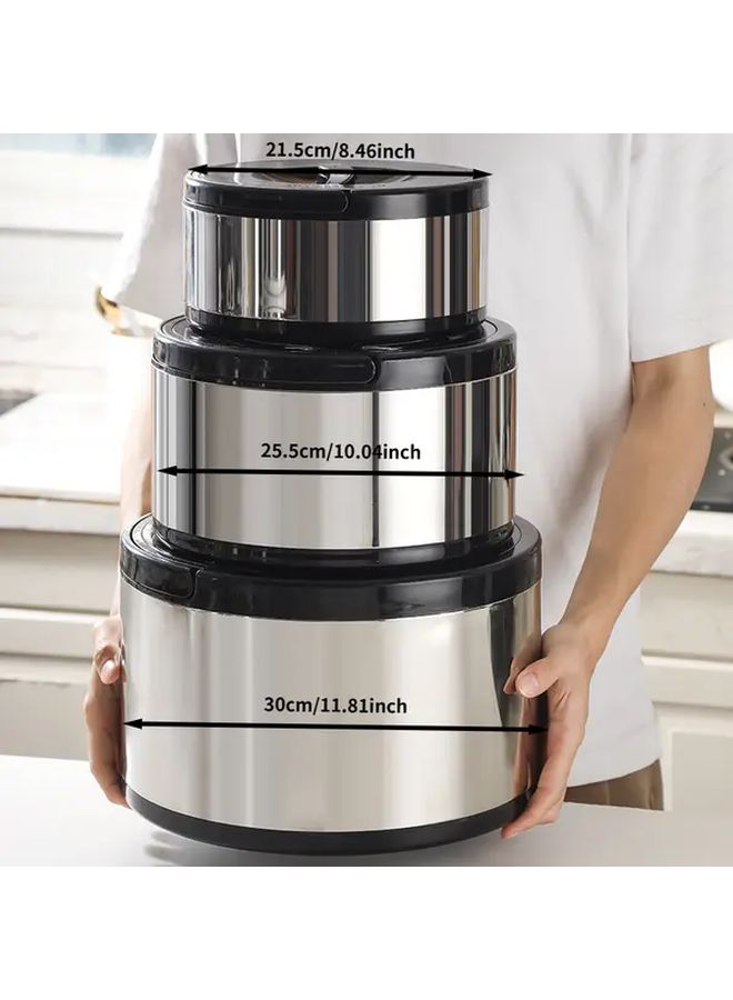 Three Piece Insulated Bucket Set 2L 4L 8L White Lid Commercial Thermos - Image 3