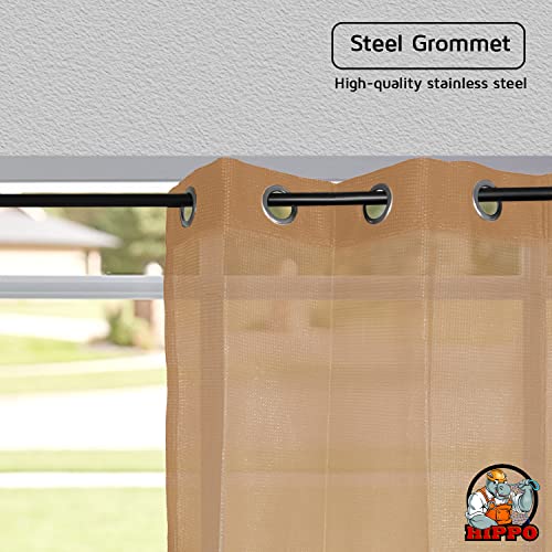 HIPPO Outdoor Balcony Sun, UV & Dust Protection Curtain HDPE Light Filtering 180 GSM Eyelet/Grommet Curtains for Home, Garden, Patio, Varanda, Hotel (Sand-Dune, 4.5FTX7.5FT, 2 PC) - Image 4