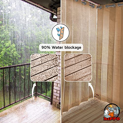 HIPPO Outdoor Balcony Sun, UV & Dust Protection Curtain HDPE Light Filtering 180 GSM Eyelet/Grommet Curtains for Home, Garden, Patio, Varanda, Hotel (Sand-Dune, 4.5FTX7.5FT, 2 PC) - Image 3