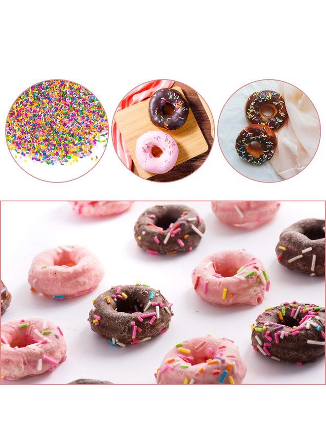 AUEAR 100G Colorful Fake Candy Sweets Sugar Faux Sprinkles Polymer Resin Sprinkle Clay Nail Art Slices For Diy Crafts Phone Case Fake Cake Dessert Simulation Food Decorations(Color A) - Image 4