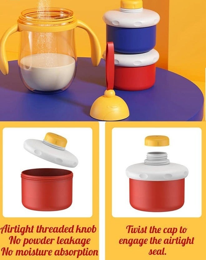 2 Pcs 3 Layers Baby Formula Dispensers,Stackable Portable Baby Formula Storage Container,Infant Milk Powder Box,Food Snacks Storage Box - Image 4