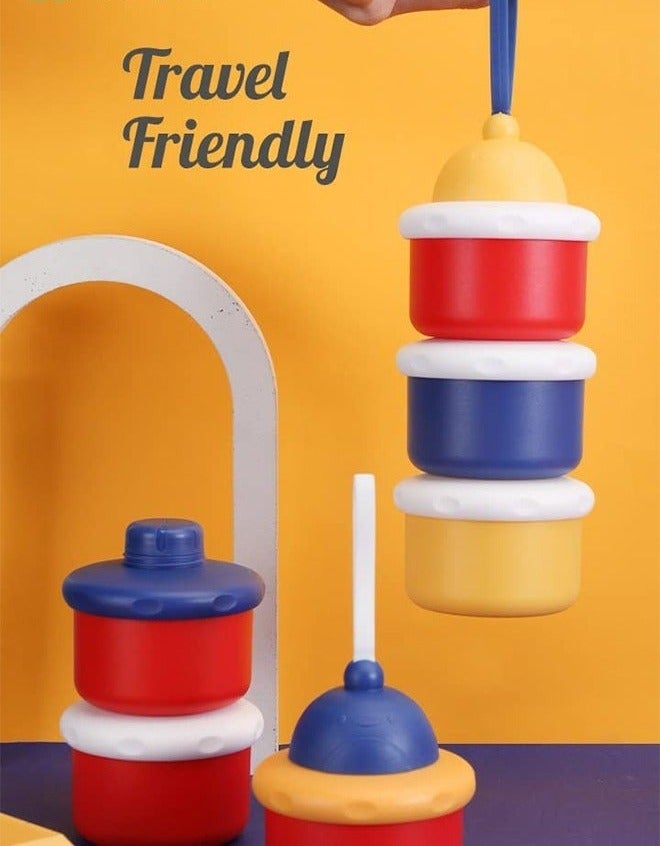 2 Pcs 3 Layers Baby Formula Dispensers,Stackable Portable Baby Formula Storage Container,Infant Milk Powder Box,Food Snacks Storage Box - Image 5