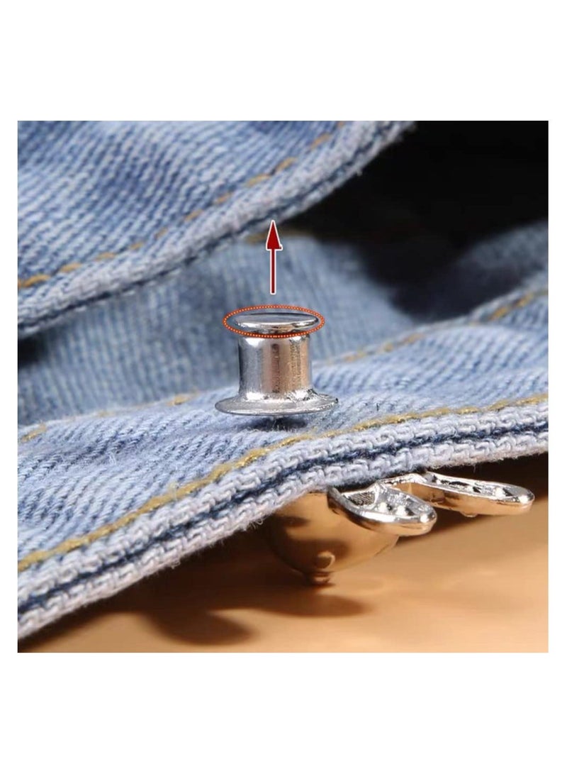 Y&D 8 Pairs Cute Rabbit Jeans Button Pins, No Sewing, Detachable Waist Body Fit Tighten Buckles Adjustment Instant, for Women and Girls Skirt Pant Jeans, Perfect Girl's Gifts - Image 4