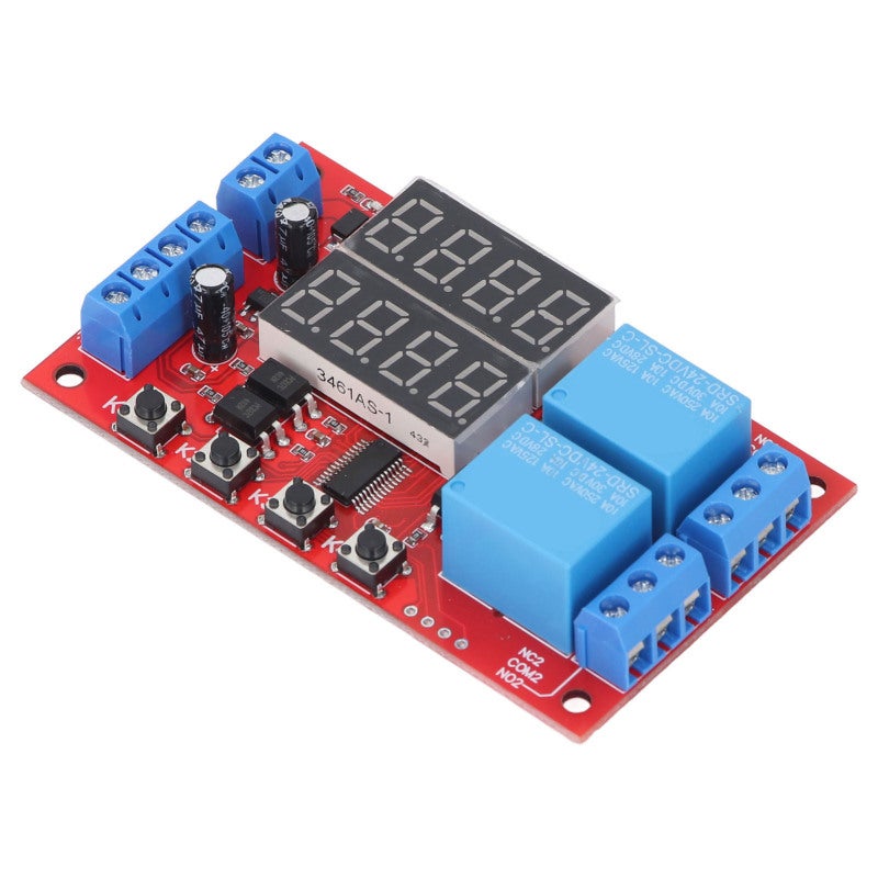 songle 2 Channel Relay Module 24V 10A AC ABS Reverse Polarity Guard - Auto Setting Save Adjustable 0.1S-270H Delay Time Relay for Home Application - Image 4