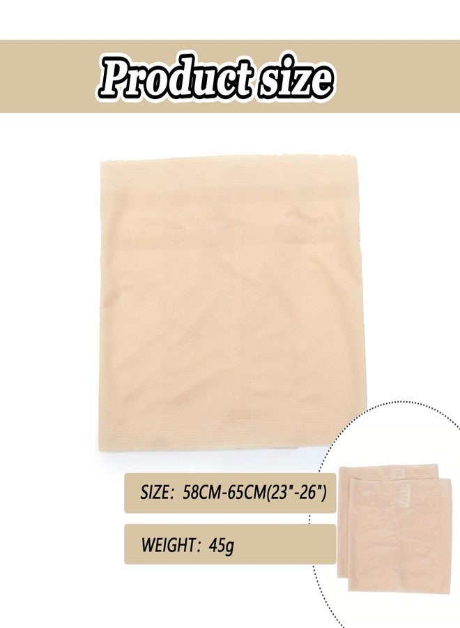 VASANA Beige Nylon Thigh Brace Elastic Anti-Chafing Thigh Bands Unisex Non-Slip Leg Compression Sleeve for Running Sport Yoga - Image 2
