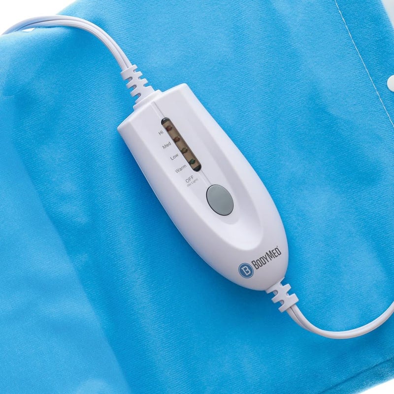 BodyMed Moist & Dry Heating Pad with Auto Shut Off Heating Pad for Neck, Shoulder, Back and Muscle Discomfort Relief - 12 in. x 15 Inch, Blue - Image 5