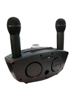 SDRD Wireless Bluetooth Speaker With 2-Piece Mic Black  - Image 2