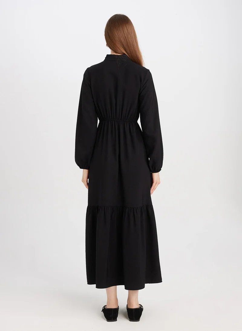 DeFacto Tiered Black Dress