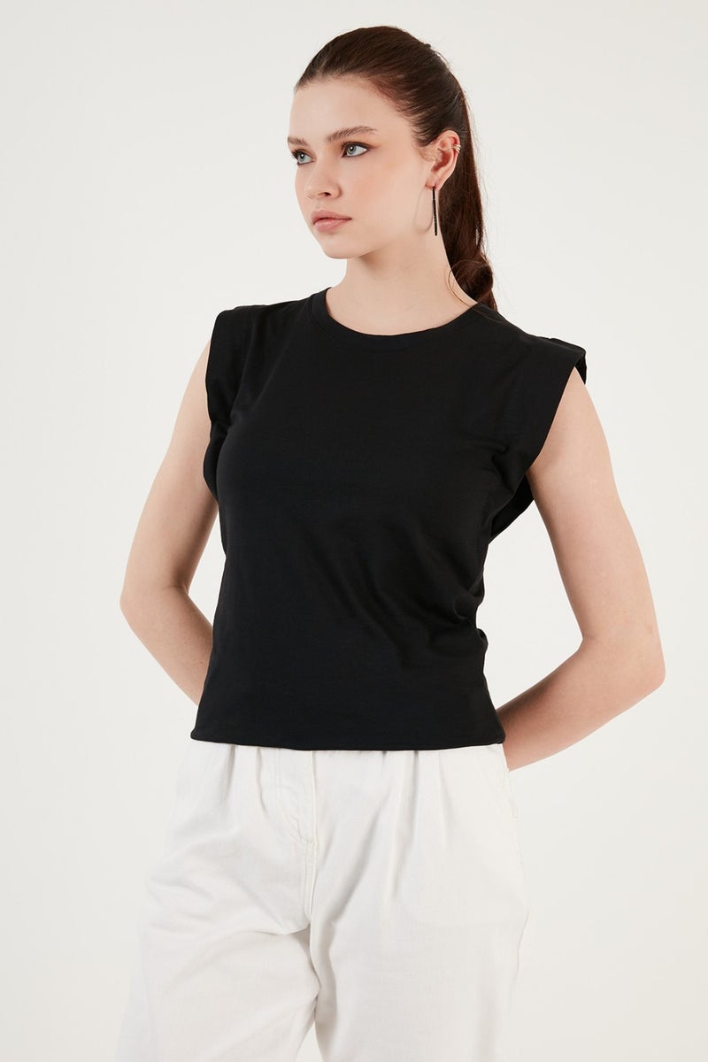 Lela Crew Neck Cotton T Shirt Women's T SHIRT 5864019  - Image 4