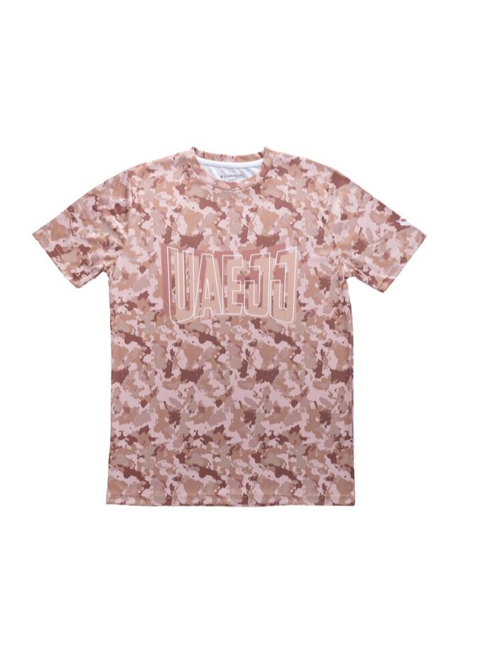 UAEJJ تي شيرت جيو-جيتسو الإماراتي للرجال (تمويه غابة) - Image 1