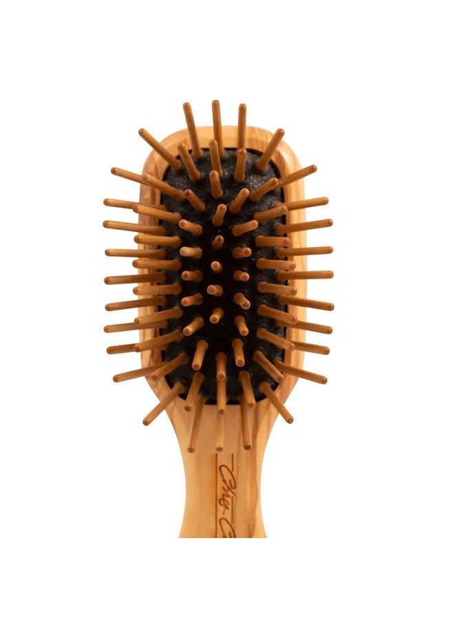 Chris Christensen Dog Brush, 20 Mm Tiny Tot, Wood Pin Series, Groom Like A Professional, Readl Wood Pins, 100% StaticFree, Redistribute Natural Oils Into Coat, Reduces Painful Pulling  - Image 3
