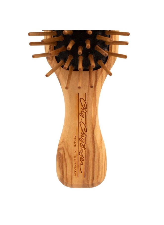 Chris Christensen Dog Brush, 20 Mm Tiny Tot, Wood Pin Series, Groom Like A Professional, Readl Wood Pins, 100% StaticFree, Redistribute Natural Oils Into Coat, Reduces Painful Pulling  - Image 4