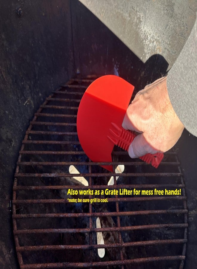 LavaLock Smok-n-Scrape Grill and Smoker Scraper, Residue Remover Cleaning Tool for Weber Kettle, Weber Smokey Mountain, UDS, WSM (Red Smoke-n-Scrape) - Image 5