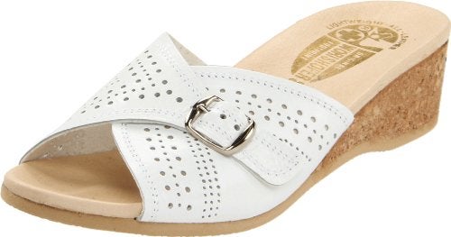 Worishofer Women's 251 Buckled Slide,White,37 EU (US Women's 7 M) - Image 2