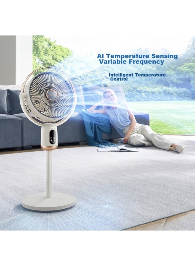 morphy richards Morphyrichards Electric Fan, Floor Fan, Household Dc Inverter Quiet Oscillating Fan, Level 1 Energy Efficiency, 7 Blades, High Air Volume, Remote Control Electric Fan Mr3702 - Image 1
